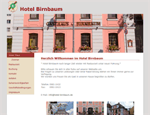 Tablet Screenshot of hotel-birnbaum.de